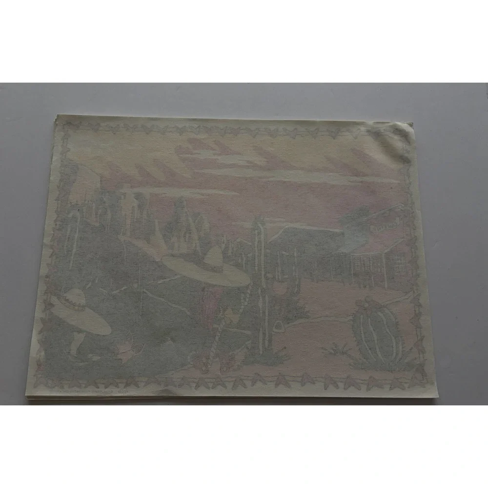 Vintage Fort Howard Paper Placemats Western Cantina Set of 16 Unlaminated